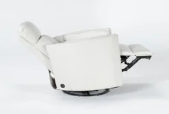 Rayna Ivory Leather Power Swivel Gider Recliner With Built-In Battery & USB 12 Rayna Ivory Leather Power Swivel Gider Recliner With Built-In Battery & USB -Furniture Store 270931 beige leather swivel glider side 20