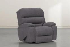 Judson Swivel Glider Recliner -Furniture Store 271069 grey fabric recliner side 02