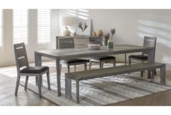 Sandi 104" Dining Bench -Furniture Store 271455 grey wood dining bench room 47