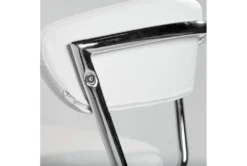 White Faux Leather And Chrome Curved Back 30" Adjustable Swivel Stool -Furniture Store 271532 white leather bar stool detail 46