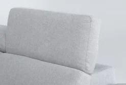 Dante 104" 3 Piece Convertible Sleeper Sectional With Left Arm Facing Storage Chaise -Furniture Store 271731 grey fabric sectional detail 48