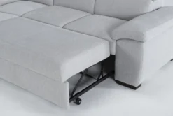 Dante 104" 3 Piece Convertible Sleeper Sectional With Left Arm Facing Storage Chaise -Furniture Store 271731 grey fabric sectional side 20