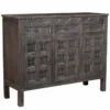 Square Motif 57" Sideboard 1 Square Motif 57" Sideboard -Furniture Store 271828 black wood buffet signature 01