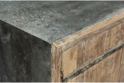 4 Door + Iron Accent Cabinet -Furniture Store 271836 natural wood cabinet detail 44