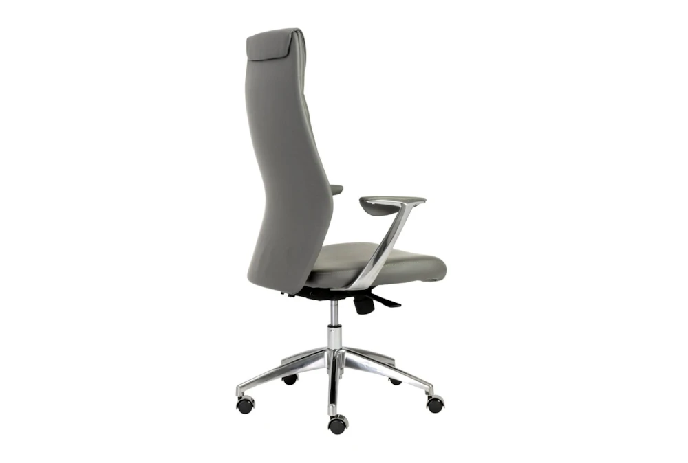 Karlstad Grey Faux Leather High Back Desk Chair 5 Karlstad Grey Faux Leather High Back Desk Chair - Image 3