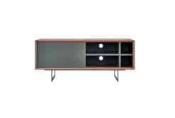 Scottsdale Walnut And Grey 48" Tv Stand -Furniture Store 272021 brown wood media console detail 44
