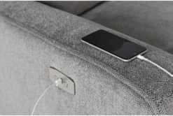 Ronan Oatmeal 77" Power Reclining Loveseat With Storage Console & USB -Furniture Store 272873 beige fabric console loveseat detail 45