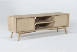 Playa 65" Tv Stand -Furniture Store 274039 natural wood media console side 18