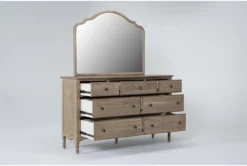 Deliah 7 Drawer Dresser/Mirror -Furniture Store 274618 natural wood dresser and mirror set side 19