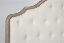 Deliah King Upholstered Platform Bed -Furniture Store 274621 natural wood bed detail 45
