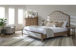 Deliah King Upholstered Platform Bed -Furniture Store 274621 natural wood bed room 48