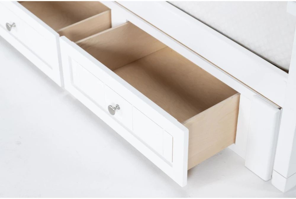 Mateo White Twin Panel Bed With Single 3 Drawer Storage Unit 6 Mateo White Twin Panel Bed With Single 3 Drawer Storage Unit - Image 4