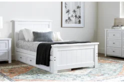 Mateo White Twin Panel Bed With Single 3 Drawer Storage Unit 15 Mateo White Twin Panel Bed With Single 3 Drawer Storage Unit -Furniture Store 274728 white mdf bed room 47