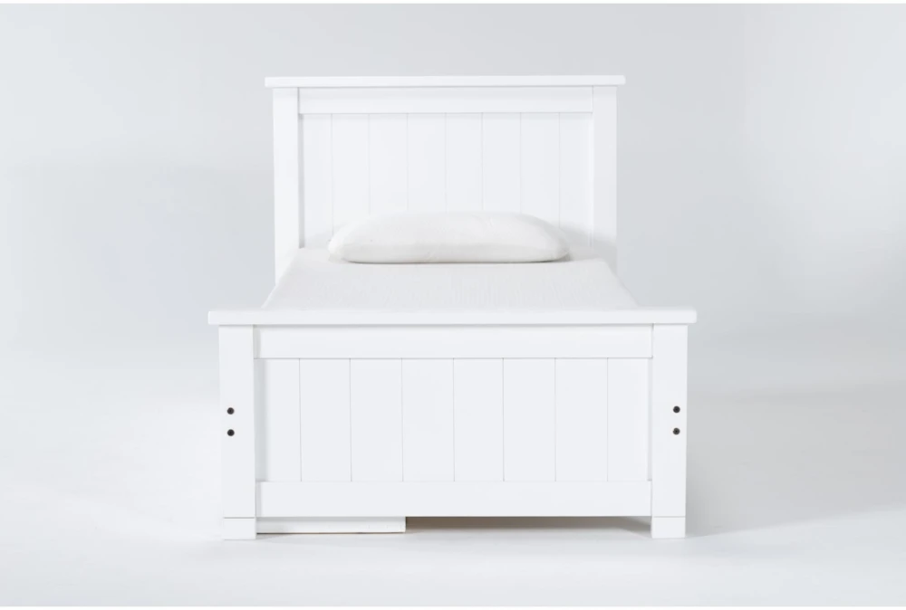 Mateo White Twin Panel Bed With Single 3 Drawer Storage Unit 3 Mateo White Twin Panel Bed With Single 3 Drawer Storage Unit