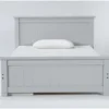 Mateo Grey Full Panel Bed With Single 3 Drawer Storage Unit -Furniture Store 274813 grey mdf bed signature 01