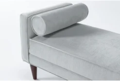 Rose 70" Velvet Settee -Furniture Store 275313 blue fabric settee detail 45 1