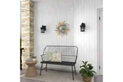 Melody Metal Spindle Bench -Furniture Store 275857 black metal bench room 85