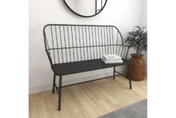 Melody Metal Spindle Bench -Furniture Store 275857 black metal bench room 91