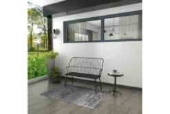 Melody Metal Spindle Bench -Furniture Store 275857 black metal bench room 94