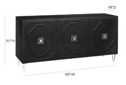 Forte Black Lacquer 65" Sideboard 17 Forte Black Lacquer 65" Sideboard -Furniture Store 275894 black mdf chest detail 44