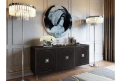 Forte Black Lacquer 65" Sideboard 19 Forte Black Lacquer 65" Sideboard -Furniture Store 275894 black mdf chest room 85