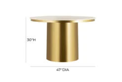 Hoxton 47" Round Dining Table 14 Hoxton 47" Round Dining Table -Furniture Store 275925 white marble dining table detail 46