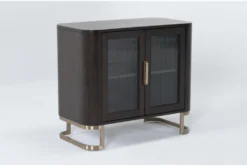 Palladium Reeded Door Accent Cabinet -Furniture Store 276235 brown wood chest side 14