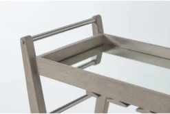 Westridge Wood Bar Cart -Furniture Store 276240 grey wood bar cabinet detail 45