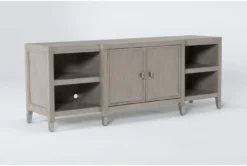 Westridge 74" Tv Stand -Furniture Store 276241 grey wood media console side 14