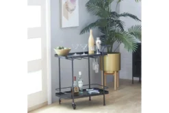 Black Metal + Glass Bar Cart -Furniture Store 276494 black multi media bar cart room 85