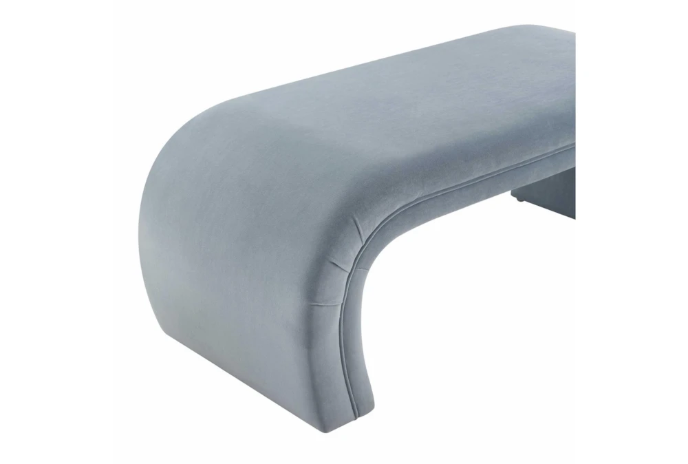 Isla Sea Blue Velvet Bench 5 Isla Sea Blue Velvet Bench - Image 3