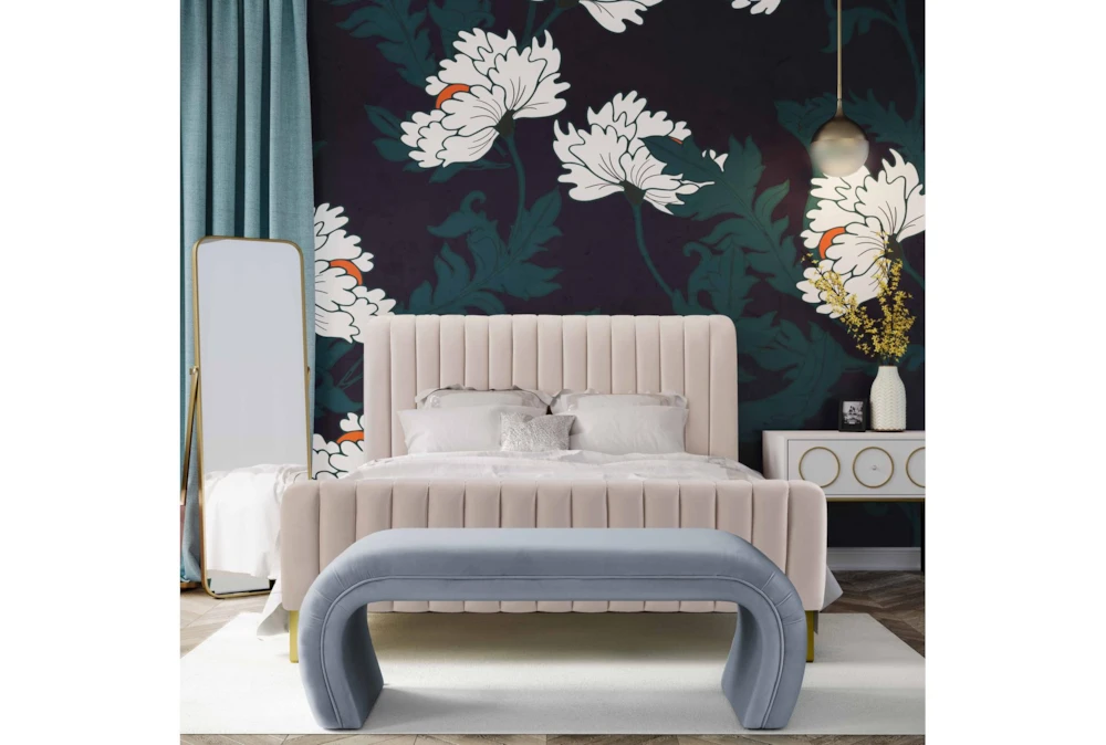 Isla Sea Blue Velvet Bench 8 Isla Sea Blue Velvet Bench - Image 6