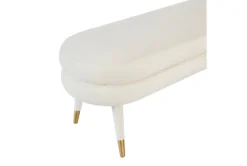 Brigitte Cream Velvet Bench 10 Brigitte Cream Velvet Bench -Furniture Store 276607 white fabric bench detail 44