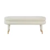 Brigitte Cream Velvet Bench 1 Brigitte Cream Velvet Bench -Furniture Store 276607 white fabric bench signature 01