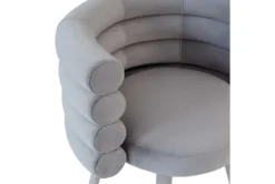 Brigitte Grey Velvet Dining Chair -Furniture Store 277097 grey fabric dining chair detail 44