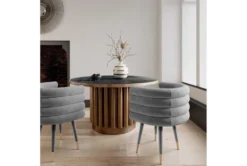 Brigitte Grey Velvet Dining Chair -Furniture Store 277097 grey fabric dining chair room 85