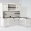 Aberdeen 4 Piece Modular L-Shaped Desk With Hutch -Furniture Store 277148 white wood desk and hutch set signature 01