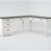 Aberdeen 3 Piece Modular L-Shaped Desk -Furniture Store 277149 white wood desk signature 01