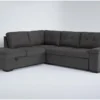 Flinn 103" 2 Piece Convertible Sleeper Sectional With Left Arm Facing Storage Chaise 1 Flinn 103" 2 Piece Convertible Sleeper Sectional With Left Arm Facing Storage Chaise -Furniture Store 277165 grey fabric sectional signature 01