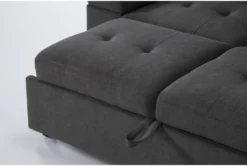 Flinn 103" 2 Piece Convertible Sleeper Sectional With Right Arm Facing Storage Chaise -Furniture Store 277166 grey fabric sectional detail 44