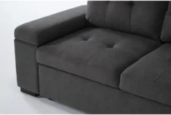 Flinn 103" 2 Piece Convertible Sleeper Sectional With Right Arm Facing Storage Chaise -Furniture Store 277166 grey fabric sectional detail 47