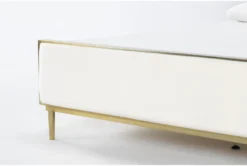 Camila King Upholstered Bed -Furniture Store 277202 beige fabric bed detail 44