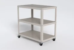Axel White Metal Bar Cart -Furniture Store 277868 white metal bar cabinet side 19