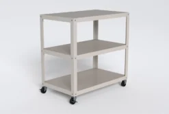 Axel White Metal Bar Cart -Furniture Store 277868 white metal bar cabinet side 20