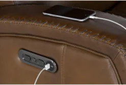 Dallas Power Rocker Recliner With Power Headrest & USB 17 Dallas Power Rocker Recliner With Power Headrest & USB -Furniture Store 277920 beige leather recliner detail 45