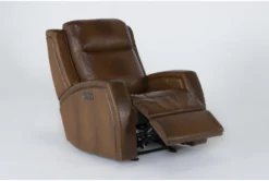 Dallas Power Rocker Recliner With Power Headrest & USB 13 Dallas Power Rocker Recliner With Power Headrest & USB -Furniture Store 277920 beige leather recliner side 19