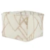 18X18 Ivory + Natural Fine Geometric Pouf -Furniture Store 278594 beige fabric pouf signature 01