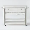 Martin Bar Cart -Furniture Store 278720 white wood bar cart signature 01