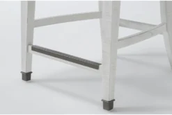 Martin Upholstered Counter Stool -Furniture Store 278725 white wood counter height stool detail 46