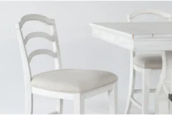 Martin 66" Counter With Wood Back Counter Stools Set For 6 -Furniture Store 278729 white wood counter height set detail 44